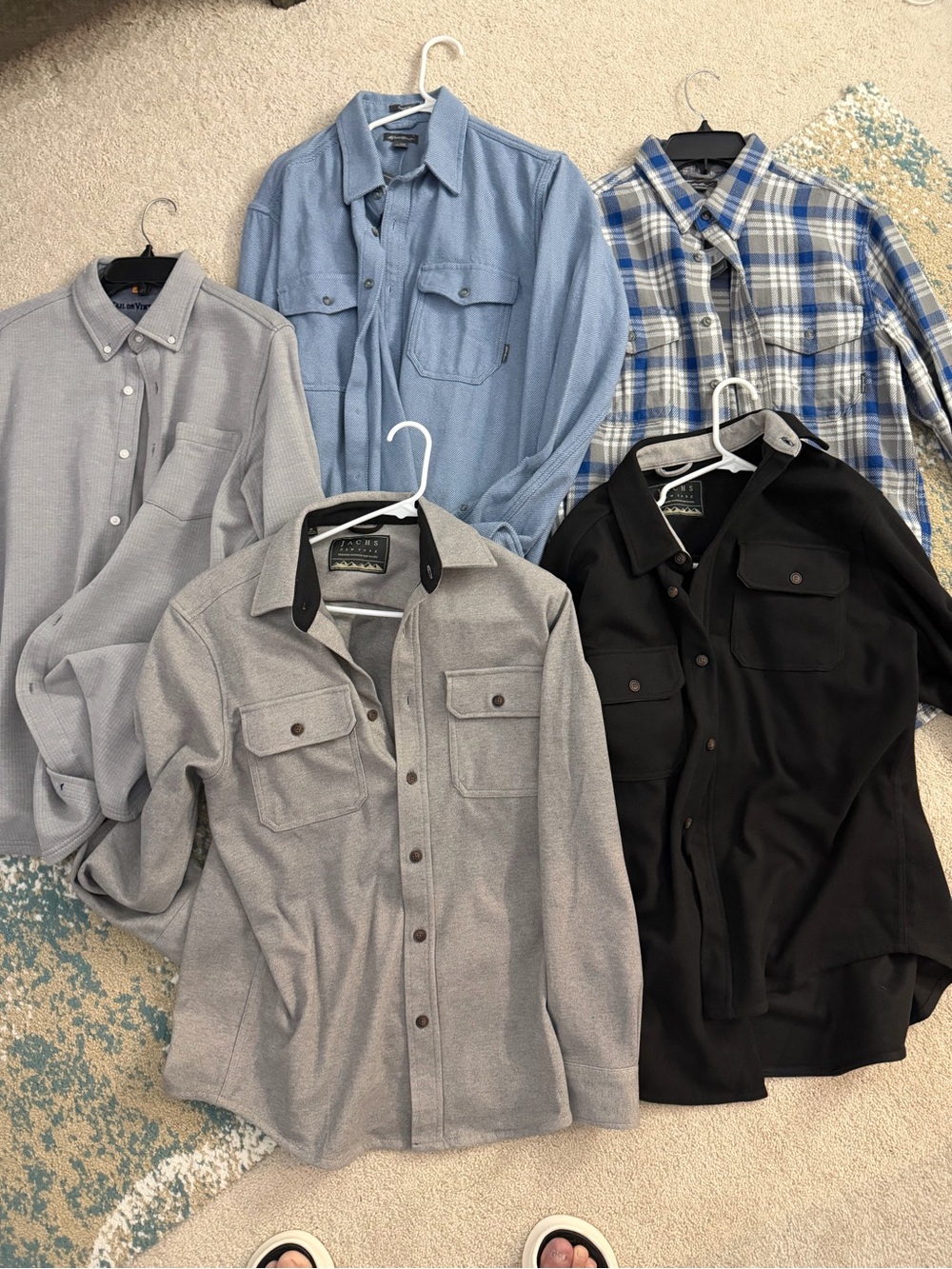 Men's Button-Up Shirt - Gray Workshirt